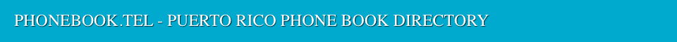  PUERTO RICO PHONE BOOK INFORMATION